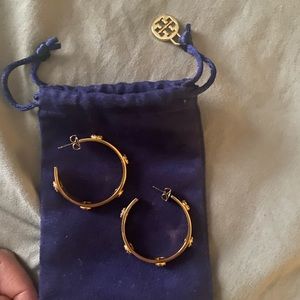 Lightly used Tory Burch hoop earrings